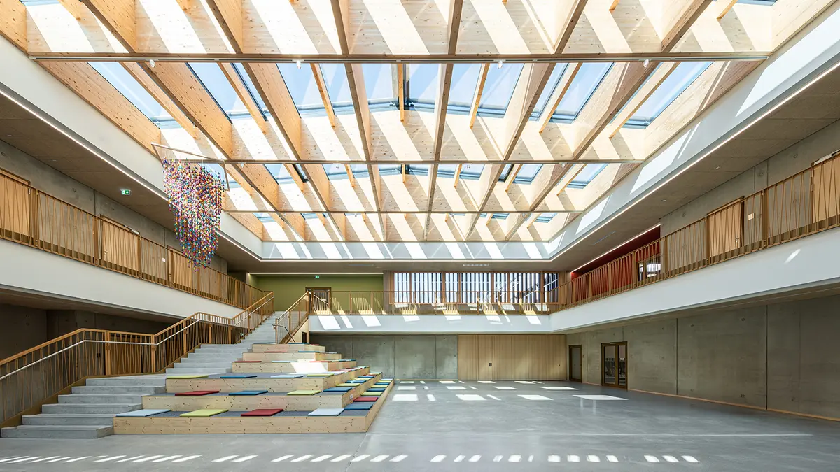 Innenanlage der Grundschule Burlafingen