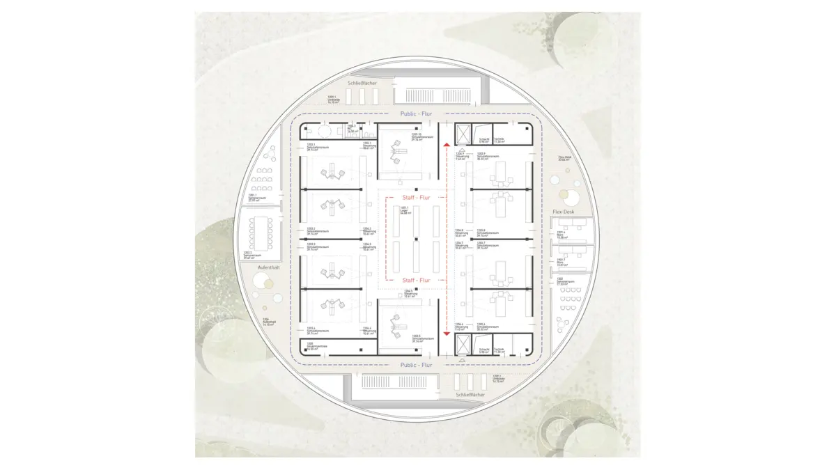 Lehr- und Forschungsgebäude Pandemieresilienz-Zentrum Halle Plan