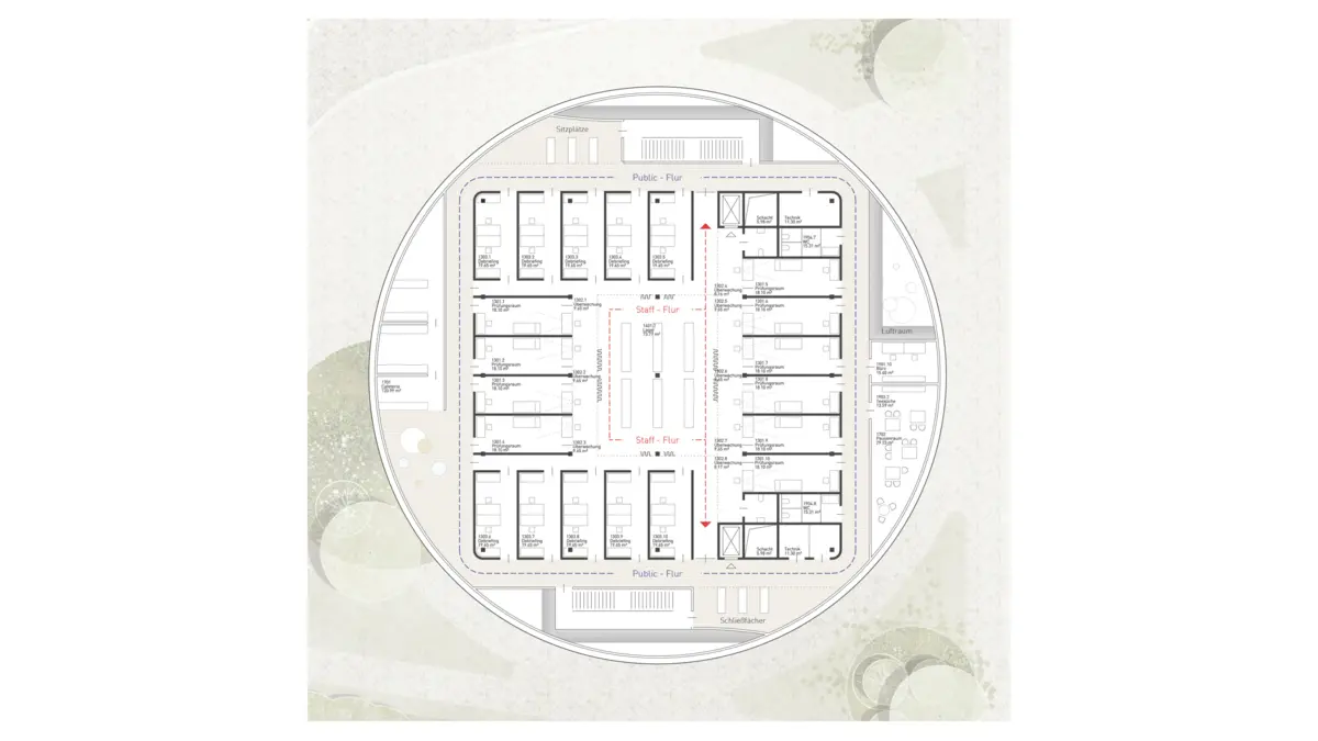 Lehr- und Forschungsgebäude Pandemieresilienz-Zentrum Halle Plan