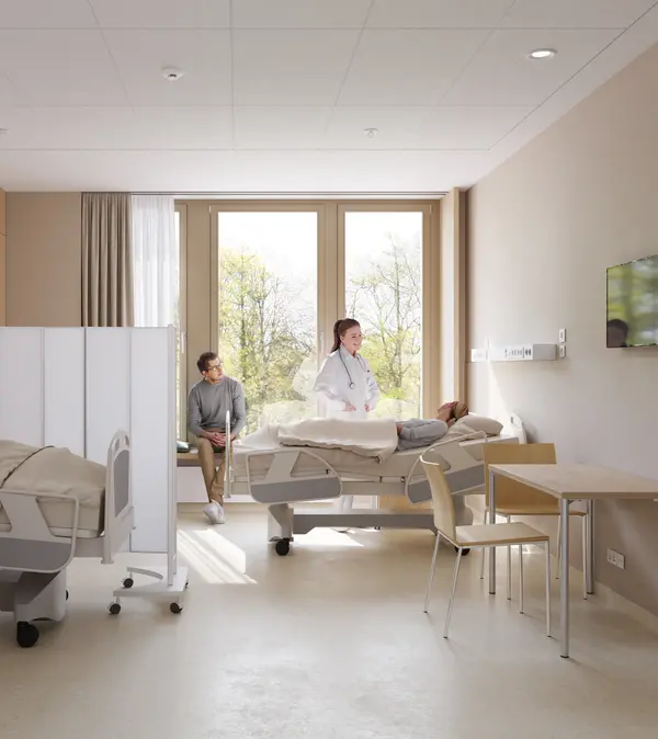 Projekte_Nouveau_Bâtiment_Centre_Luxemburg_Patientenzimmer
