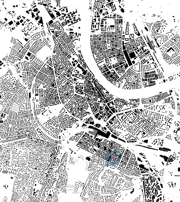 Schwarzplan Standort Basel