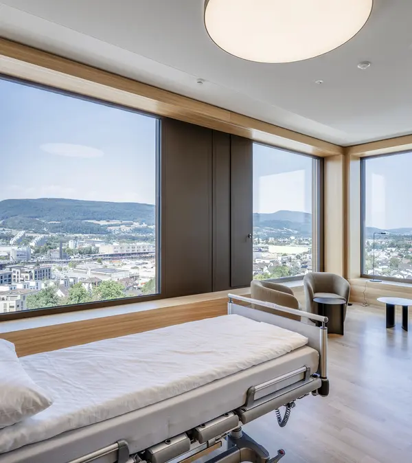 KSA, Aarau, Kantonsspital, Patientenzimmer